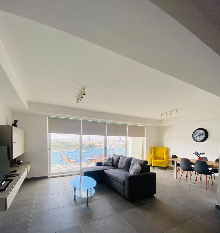 Sliema Seaview Apartment- Valletta Views - Apt 8, 49 Tigne Point Mansions Eksteriør bilde